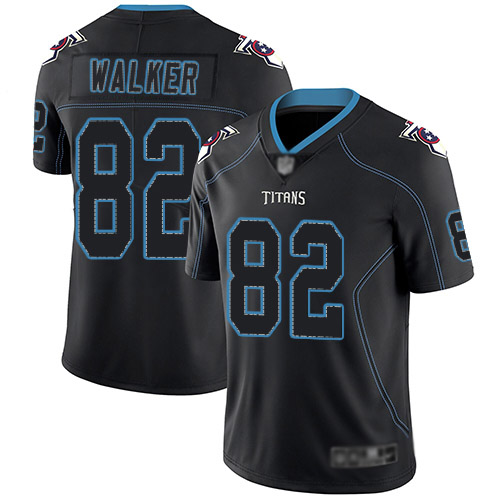 Tennessee Titans Limited Lights Out Black Men Delanie Walker Jersey NFL Football #82 Rush->tennessee titans->NFL Jersey